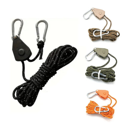 🪢Corde de camping portable et réglable🌳 PACK 4 PIECES civ
