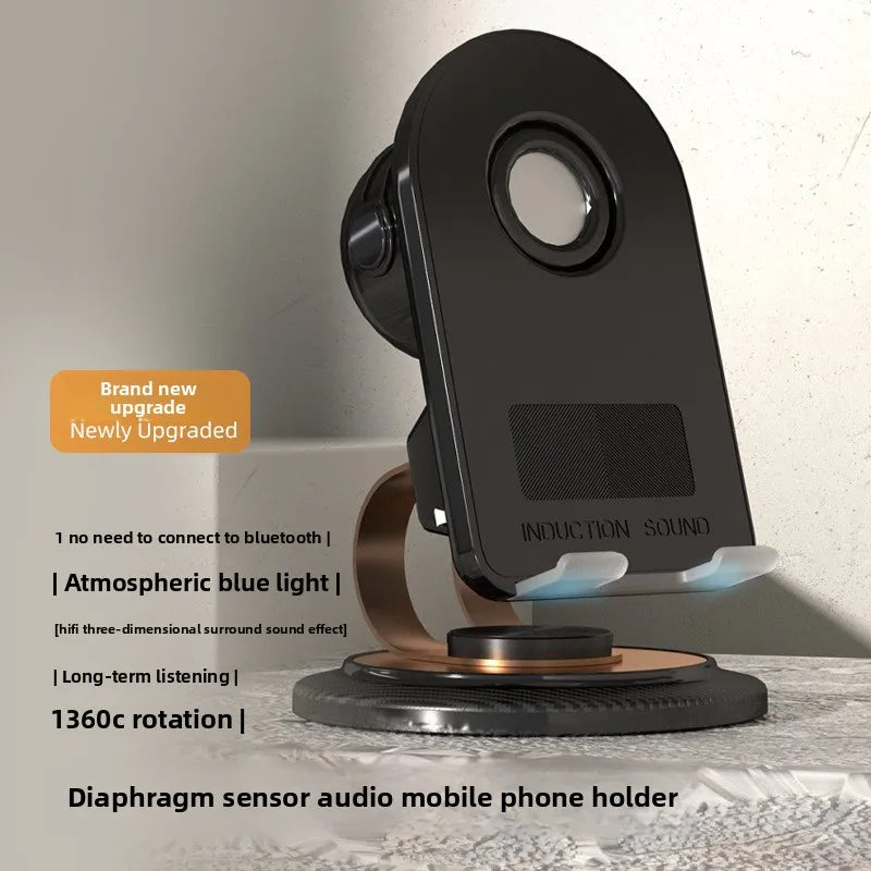 Support de téléphone avec haut-parleur et chargeur sans fil 5 en 1 civ