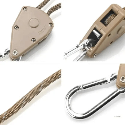 🪢Corde de camping portable et réglable🌳 PACK 4 PIECES civ