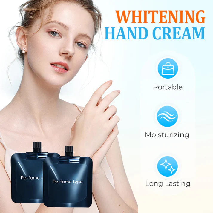 ✨ Crème Mains Hydratante Blanchissante Portable - Effet Lumineux en 7 Jours, Texture Non Grasse et Parfum Léger 🌸📦CIV